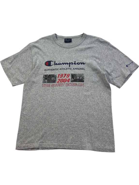 CHAMPION GRAPHIC TEE SPORTSWEAR GREY MEN PRE OWNED S