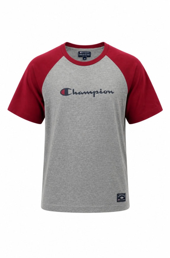 CHAMPION GRAPHIC TEE SPORTY GRIGIO ROSSO UOMO PRE OWNED M