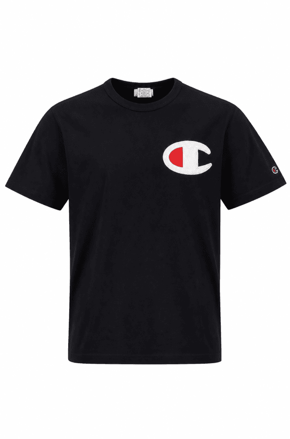 CHAMPION GRAPHIC TEE STREETWEAR BLACK ΑΝΤΡΙΚΟ PRE OWNED L