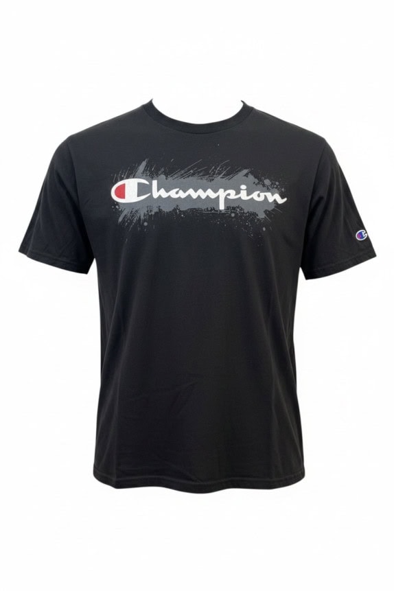 CHAMPION GRAPHIC TEE STREETWEAR ΜΑΥΡΟ ΑΝΤΡΙΚΟ PRE OWNED M
