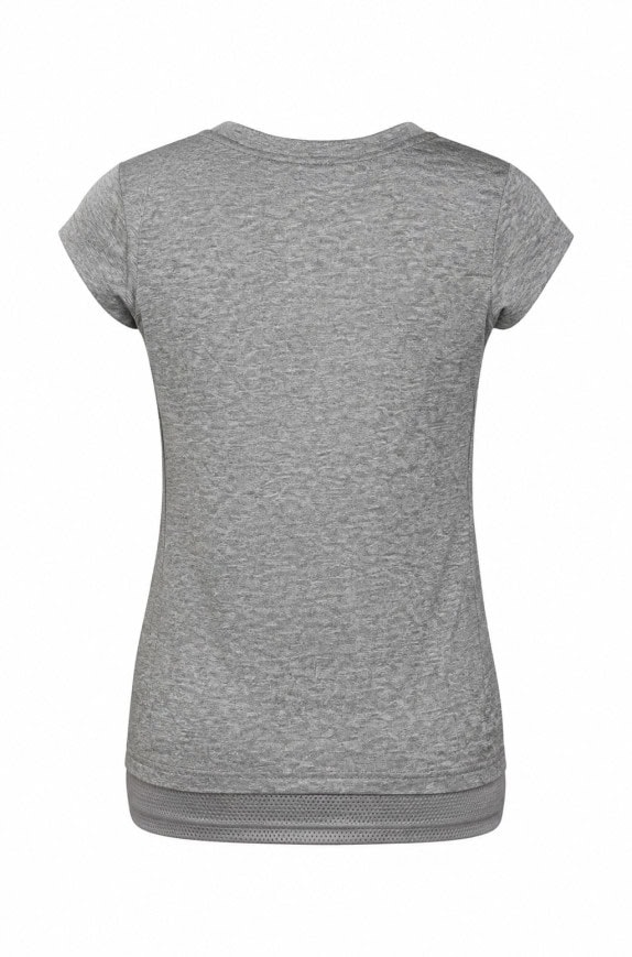 CHAMPION WOMENS T SHIRT GRAPHIC GREY PRE OWNED SMALL