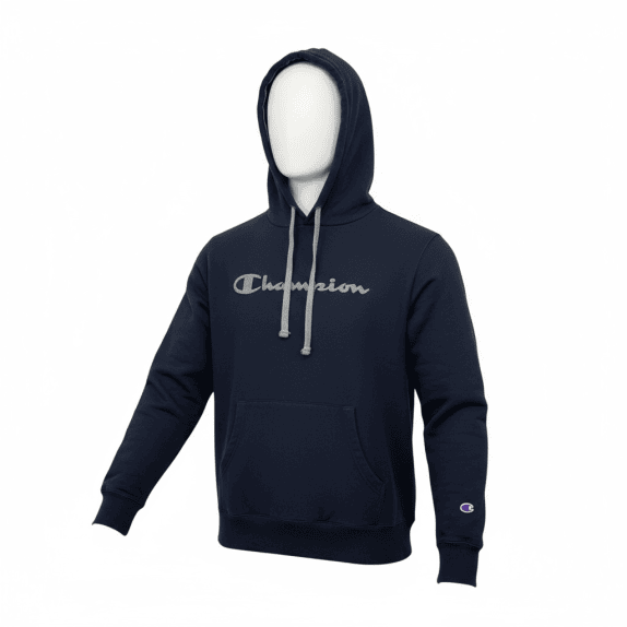 CHAMPION HOODIE L - Navy - Κλασικό Λογότυπο - Streetwear
