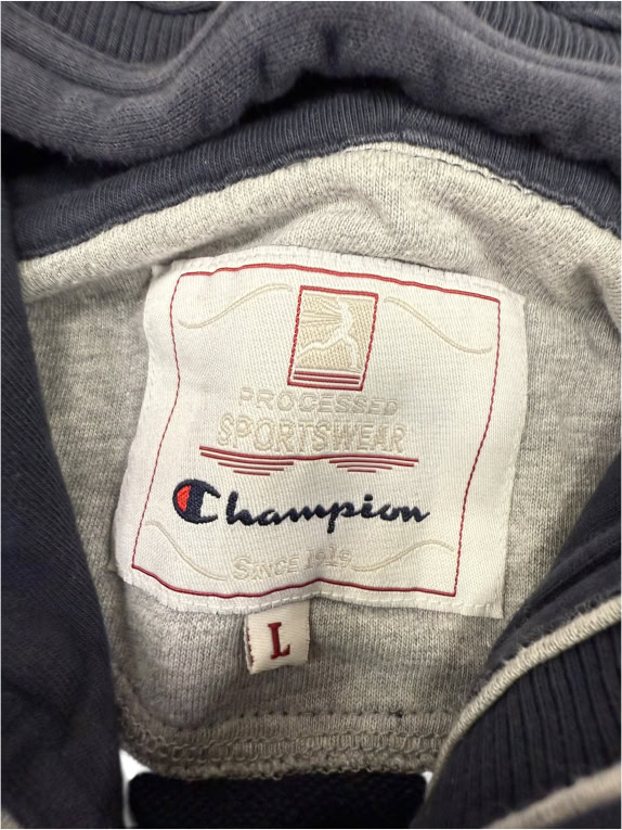 CHAMPION HOODIE L - Navy - Κλασικό Λογότυπο - Streetwear