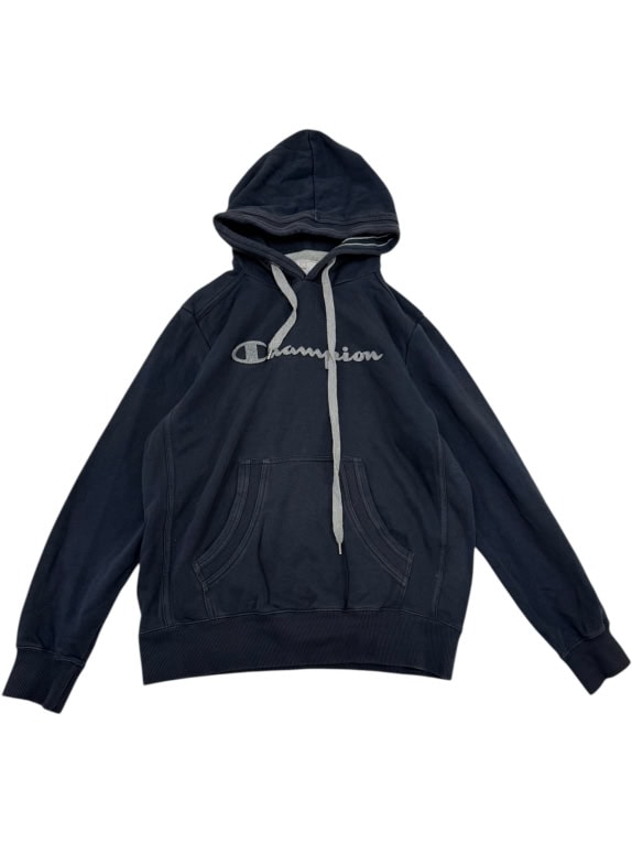 CHAMPION HOODIE L - Navy - Κλασικό Λογότυπο - Streetwear
