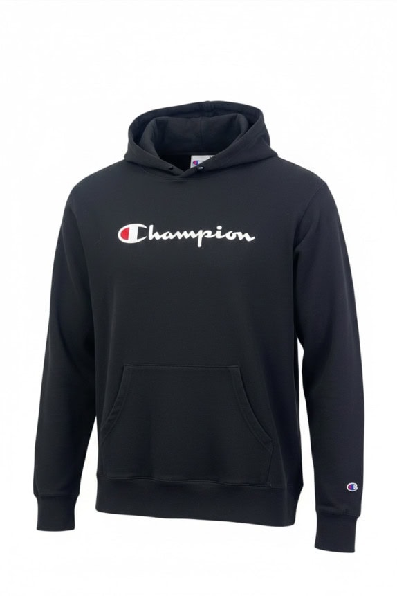 CHAMPION HOODIE MINIMAL ΜΑΥΡΟ ΑΝΤΡΙΚΟ PRE OWNED L