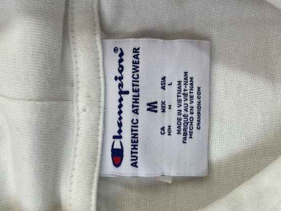 CHAMPION HOODIE MINIMAL OFF WHITE ΑΝΤΡΙΚΟ PRE OWNED M