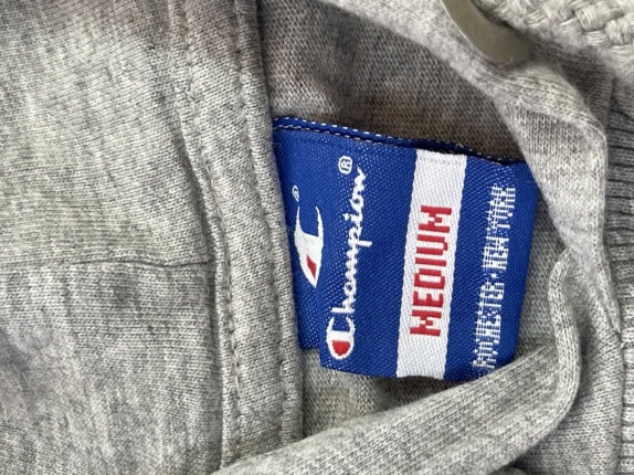 90s CHAMPION HOODIE STREETWEAR GRIGIO UOMO PRE OWNED M