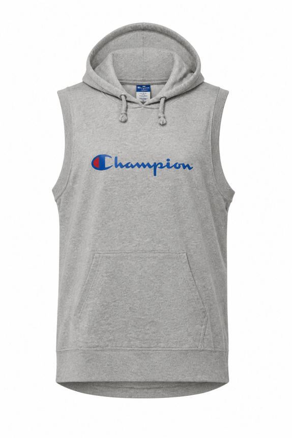 90s CHAMPION HOODIE STREETWEAR ΓΚΡΙ ΑΝΤΡΙΚΟ PRE OWNED M