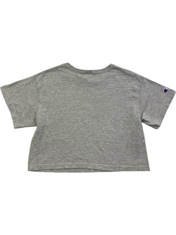 CHAMPION ΚΟΝΤΟΜΑΝΙΚΟ T SHIRT COLLEGIATE GRAPHIC ΓΚΡΙ ΓΥΝΑΙΚΕΙΟ PRE OWNED S