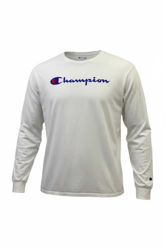 CHAMPION LONG SLEEVE TEE MINIMAL OFF WHITE ΑΝΤΡΙΚΟ PRE OWNED L