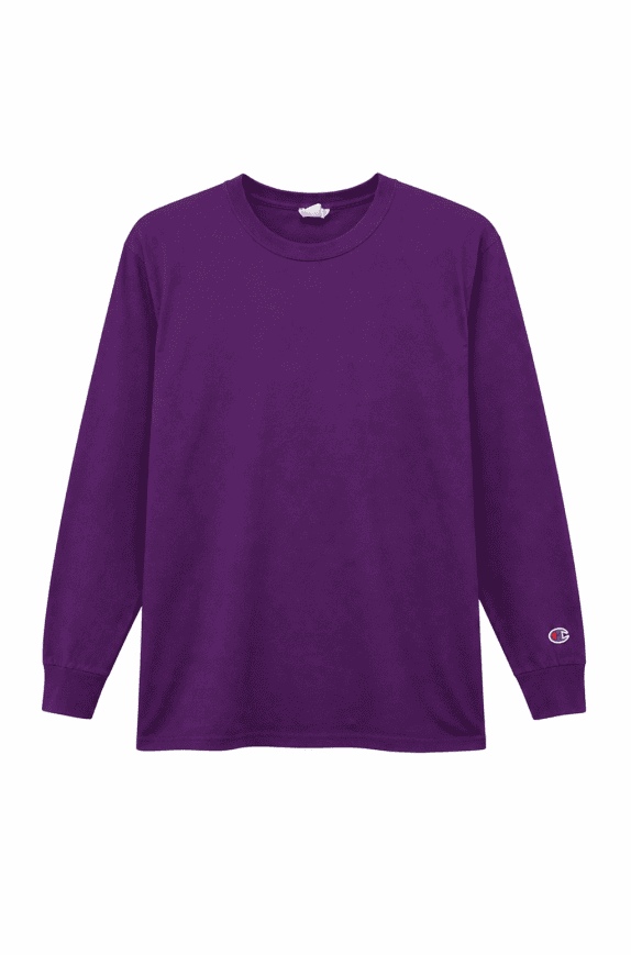 CHAMPION 90s MAGLIA MANICA LUNGA MINIMAL VIOLA UOMO PRE OWNED L