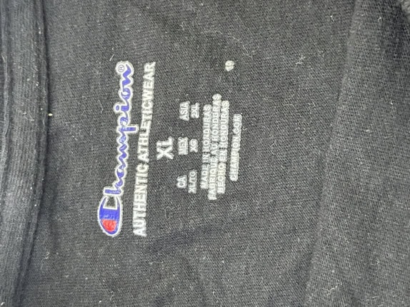 CHAMPION LONGSLEEVE T SHIRT GRAPHIC NERO UOMO PRE OWNED XL