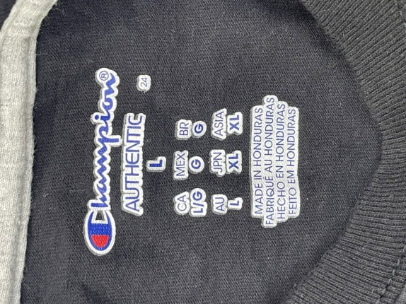 CHAMPION LONGSLEEVE T SHIRT MINIMAL NAVY ΑΝΤΡΙΚΟ PRE OWNED L