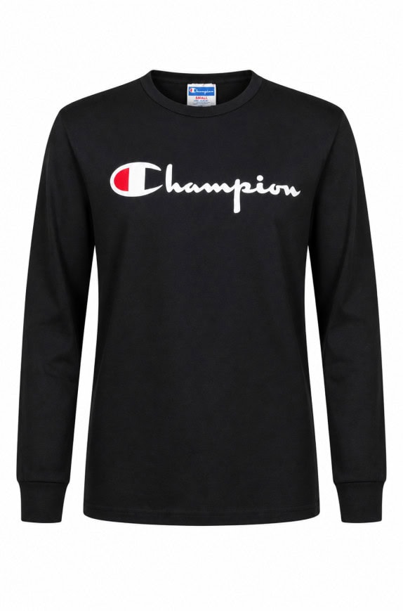 CHAMPION LONGSLEEVE TEE MINIMAL BLACK ΑΝΤΡΙΚΟ PRE OWNED S