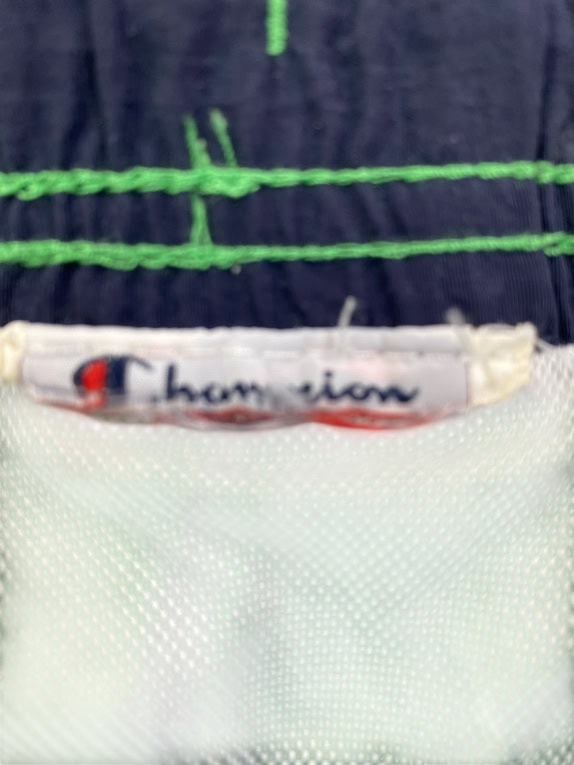 CHAMPION costume da bagno / pantaloncini da nuoto con logo vintage verde da uomo XL