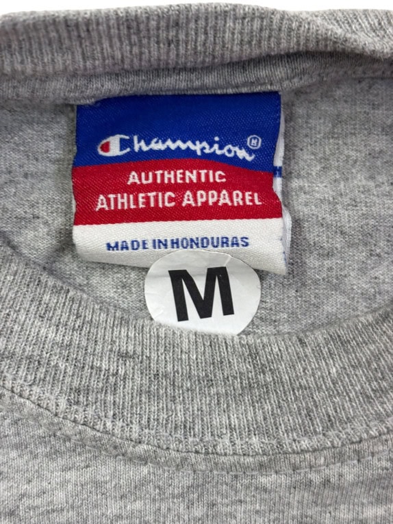 CHAMPION LONG SLEEVE TEE COLLEGIATE GREY MENS PRE OWNED M