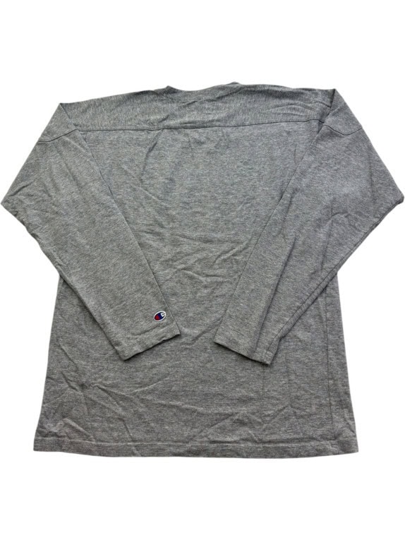 CHAMPION ΜΑΚΡΥΜΑΝΙΚΗ ΜΠΛΟΥΖΑ VINTAGE COLLEGIATE ΓΚΡΙ ΑΝΤΡΙΚΟ PRE OWNED L