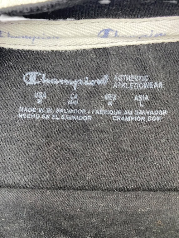 Champion Μαύρο T-Shirt Logo Print Ανδρικό L