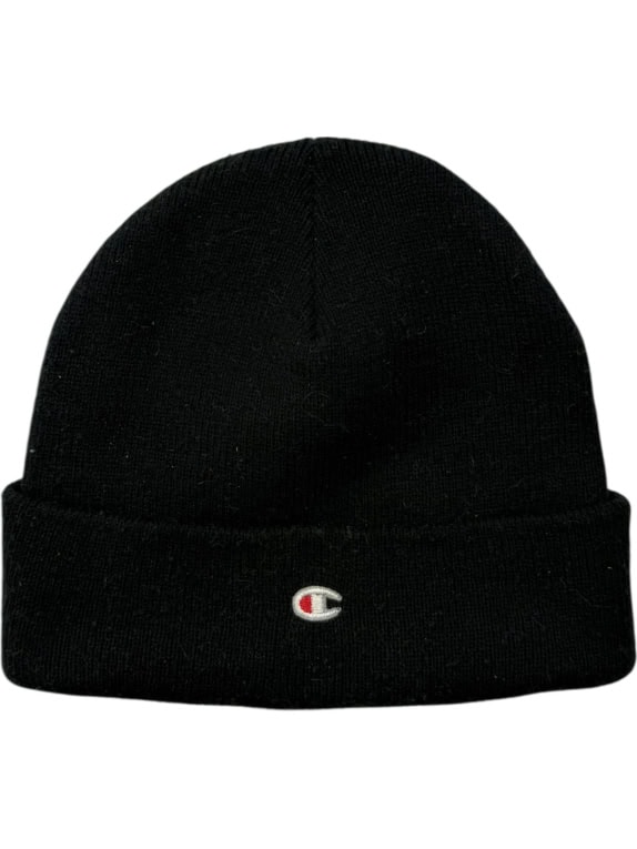 Champion berretto lavorato a maglia nero unisex con logo ricamato