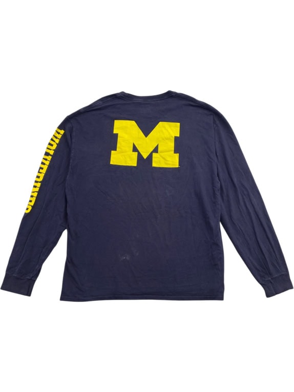CHAMPION ΜΠΛΟΥΖΑ ΜΑΚΡΥΜΑΝΙΚΗ MICHIGAN WOLVERINES SPELLOUT ΜΠΛΕ UNISEX XL