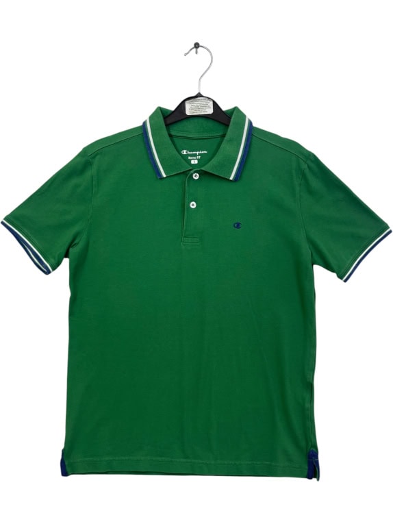 CHAMPION POLO SHIRT RETRO GREEN MEN S pre-owned