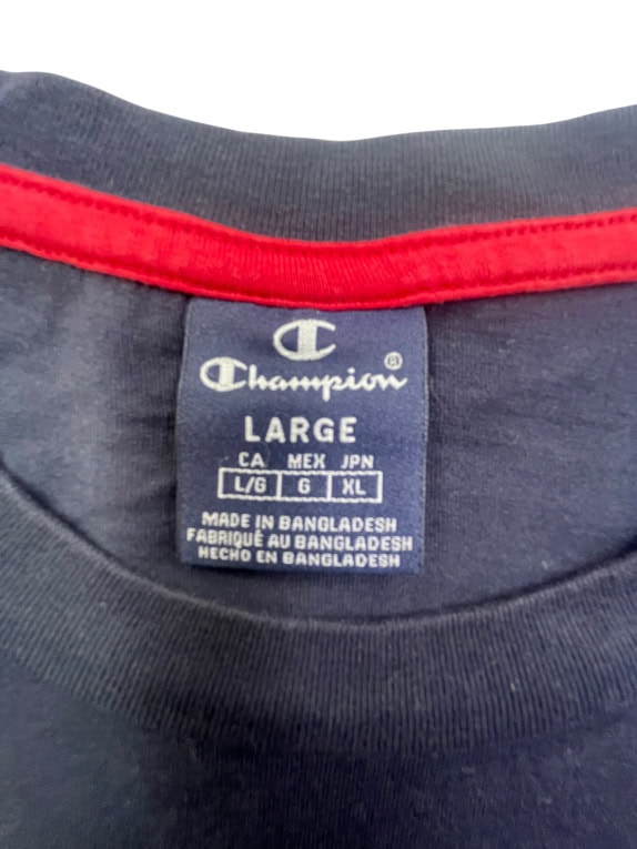 CHAMPION T-shirt con logo blu scuro da uomo L