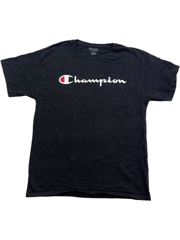 CHAMPION T-shirt nera da uomo M usata