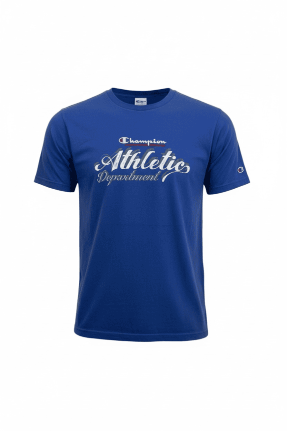CHAMPION T-SHIRT VINTAGE ATHLETIC DEPARTMENT BLU UOMO L