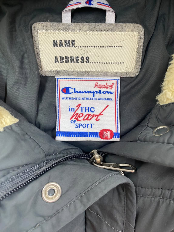 Champion Μπουφάν Parka Vintage Λογότυπο Σκούρο Γκρι Unisex M