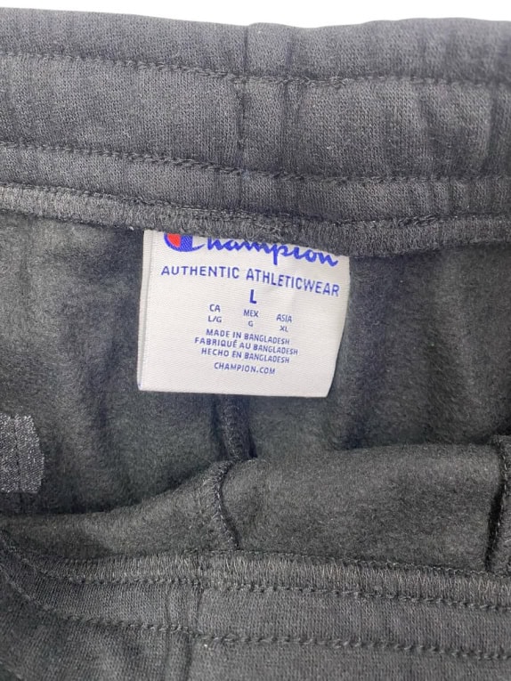CHAMPION JOGGERS AUTHENTIC ATHLETICWEAR LOGO BLACK MEN'S L