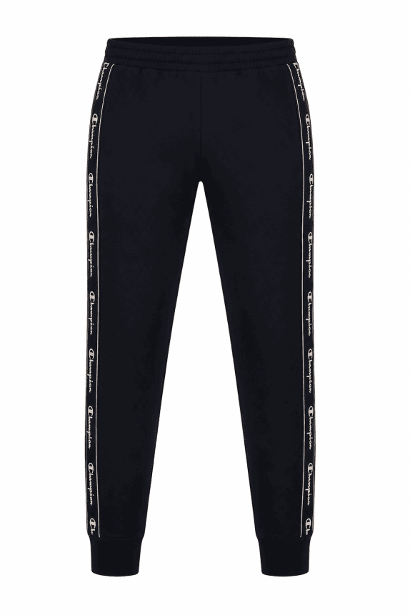 CHAMPION TRACK PANTS SPORTSWEAR BLACK MEN PRE OWNED L