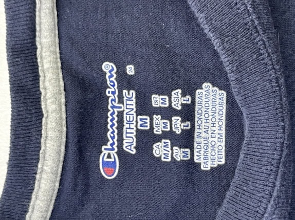 CHAMPION T SHIRT ΜΑΚΡΥΜΑΝΙΚΟ MINIMAL NAVY ΑΝΤΡΙΚΟ PRE OWNED XL