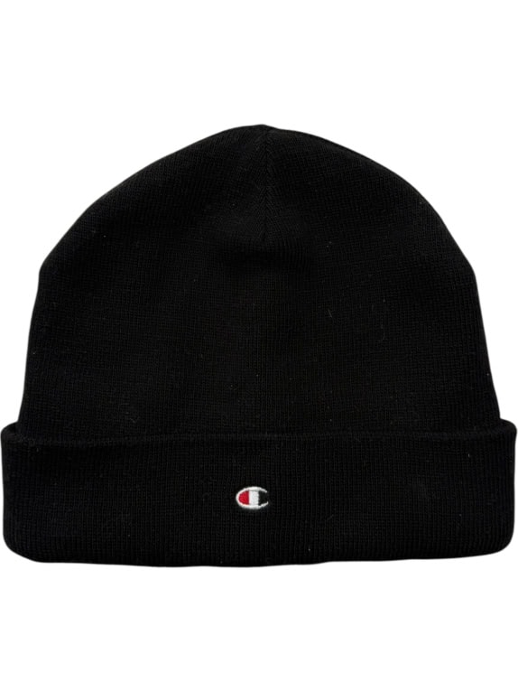 Champion Πλεκτό Σκουφάκι Μαύρο με Κεντημένο Logo Unisex One Size