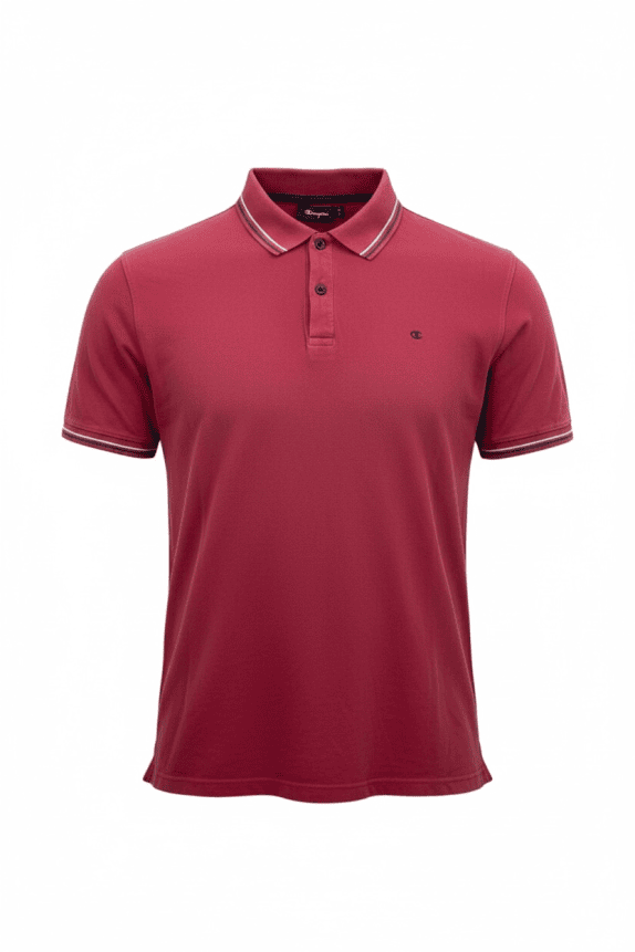 Champion Polo Μπλούζα Casual Κεντημένο Λογότυπο Μπορντό Ανδρική XXL
