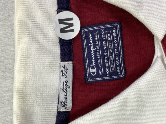CHAMPION POLO SHIRT RETRO BORDEAUX MEN PRE OWNED M