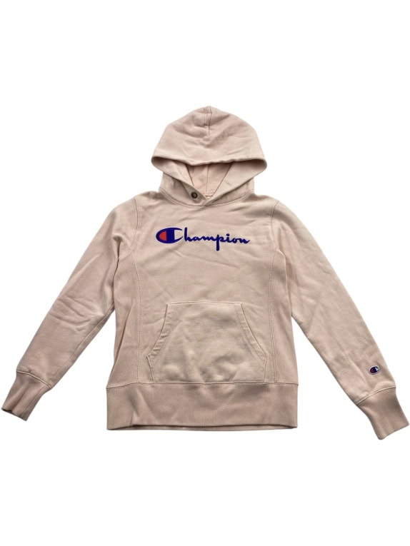 CHAMPION Reverse Weave Φούτερ Hoodie Vintage Με Λογότυπο Μπεζ Unisex S