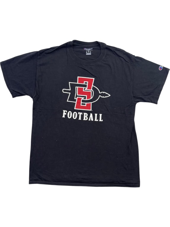 Champion San Diego State Aztecs T-Shirt Big Logo Black Unisex L
