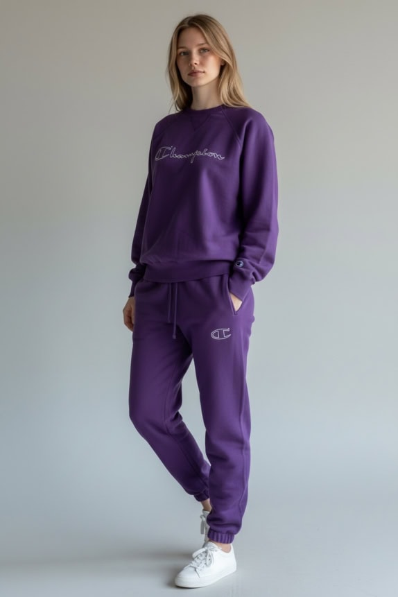 Champion Σετ Φόρμας Vintage Logo Μωβ Unisex XL