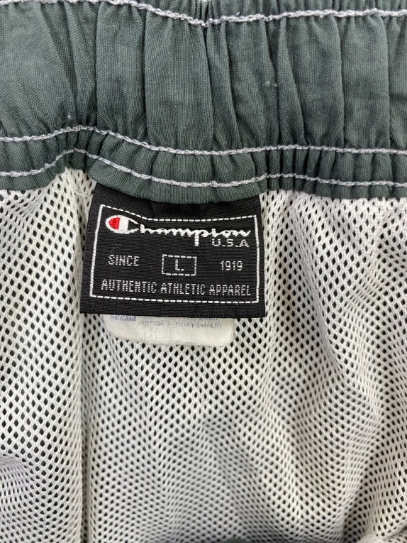 CHAMPION costume da bagno short con logo vintage grigio/bianco da uomo L