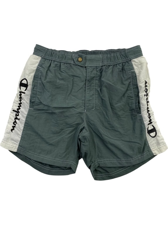 CHAMPION costume da bagno short con logo vintage grigio/bianco da uomo L