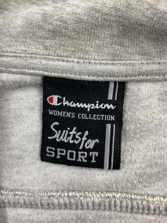 Champion Suits for Sport Ζακέτα Φούτερ Vintage Με Λογότυπο Γκρι Γυναικείο M