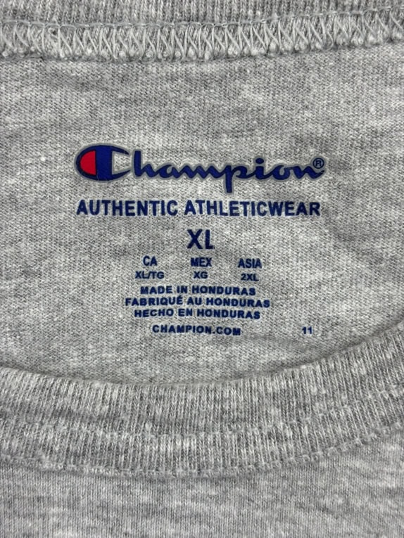 CHAMPION T-SHIRT ALL OVER PRINT LOGO ΓΚΡΙ UNISEX XL