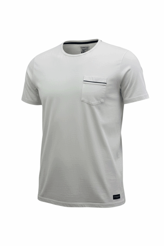 CHAMPION T-SHIRT AMERICAN CLASSICS POCKET BIANCO UOMO S