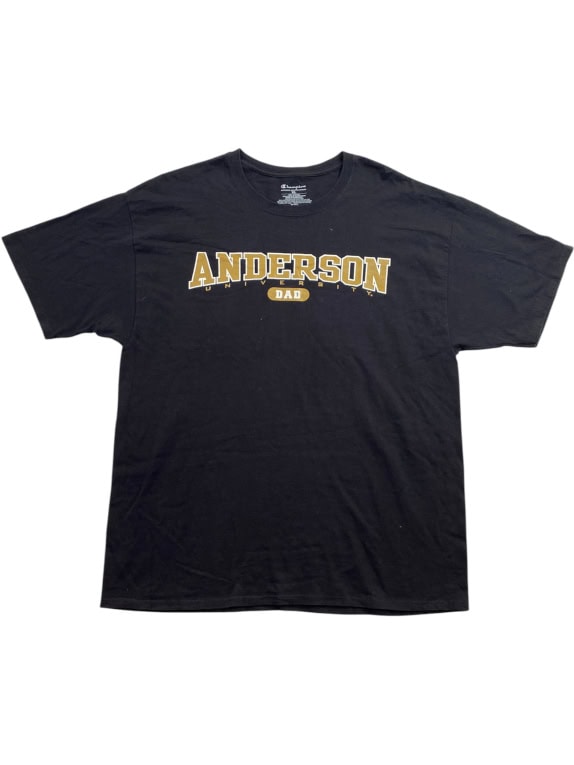 CHAMPION T SHIRT ANDERSON UNIVERSITY ΛΟΓΟΤΥΠΟ ΜΑΥΡΟ UNISEX XL pre-owned