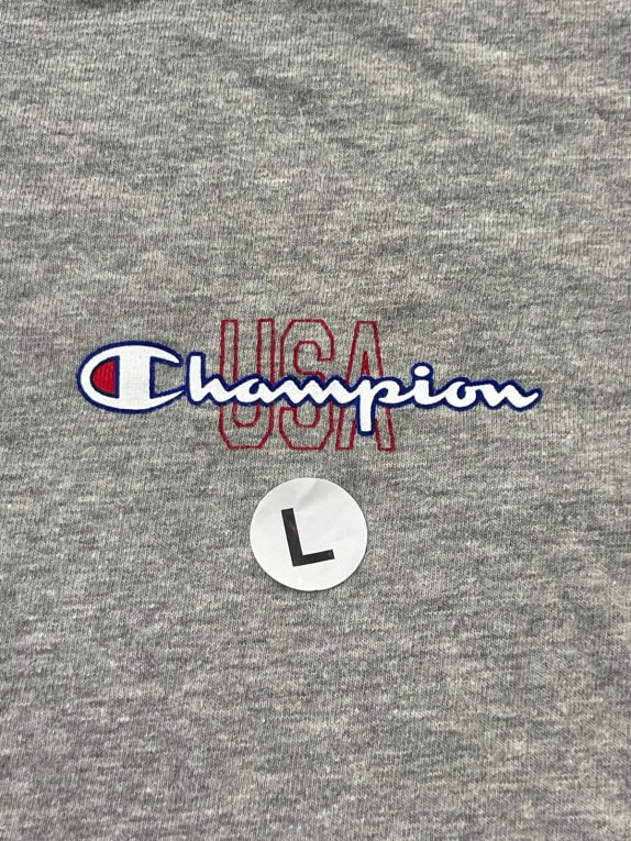 CHAMPION T SHIRT ATHLETIC ΓΚΡΙ ΑΝΤΡΙΚΟ PRE OWNED L