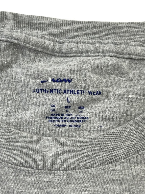 CHAMPION T SHIRT ATHLETIC ΓΚΡΙ ΑΝΤΡΙΚΟ PRE OWNED L
