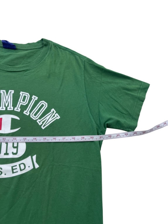 CHAMPION T SHIRT ATHLETIC GRAPHIC ΠΡΑΣΙΝΟ ΑΝΤΡΙΚΟ PRE OWNED XL