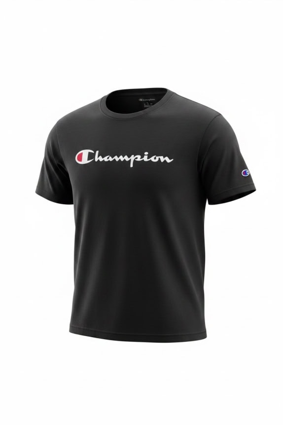 CHAMPION T-SHIRT BIG LOGO NERO UNISEX L
