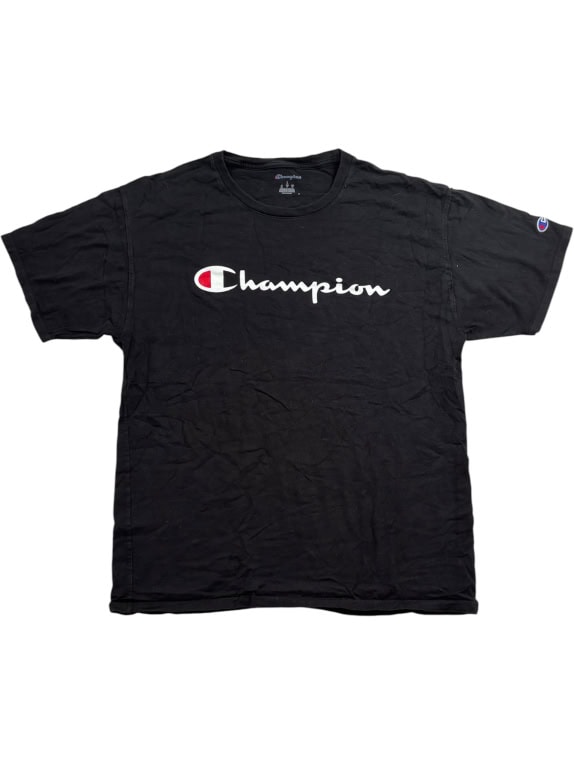 CHAMPION T-SHIRT BIG LOGO ΜΑΥΡΟ UNISEX L