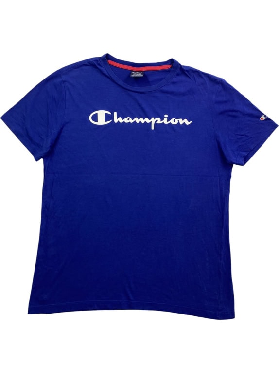 CHAMPION T-SHIRT CASUAL LOGO BLU UOMO M
